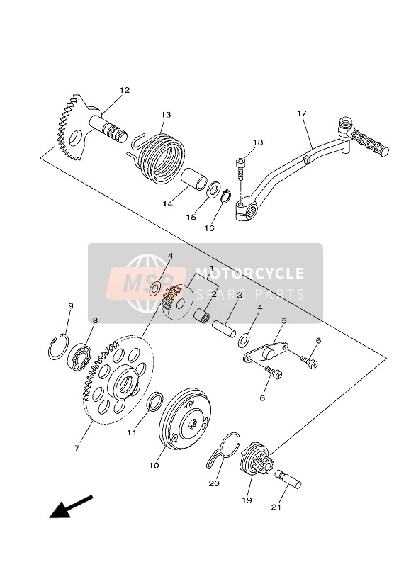 1CCE56300000, Kick Pinion Assy, Yamaha, 0